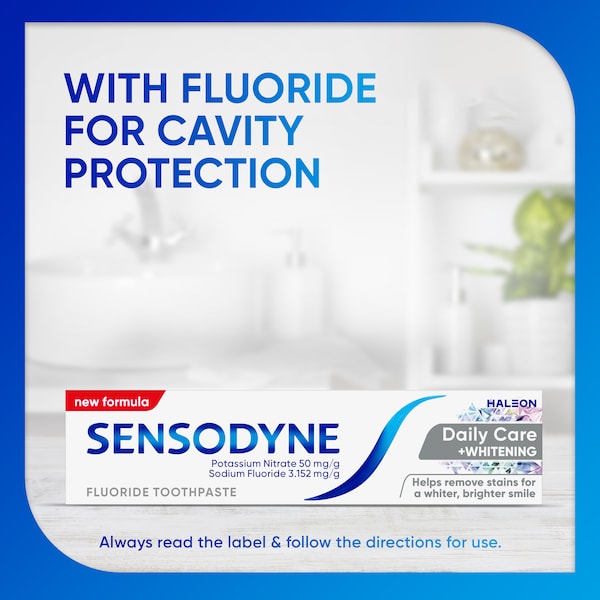 3 x Sensodyne Daily Care & Whitening Toothpaste For Sensitive Teeth 50g