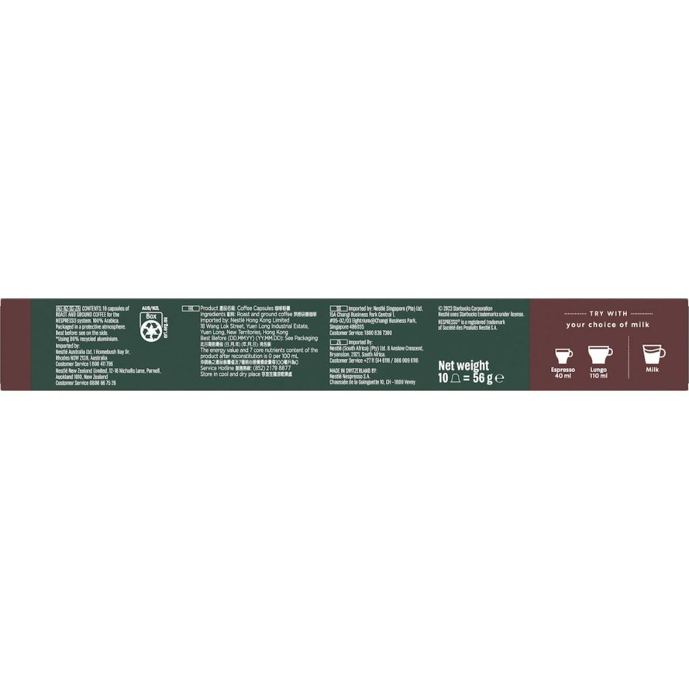 Starbucks By Nespresso Italian Roast Coffee Pods Capsules 50 Pack