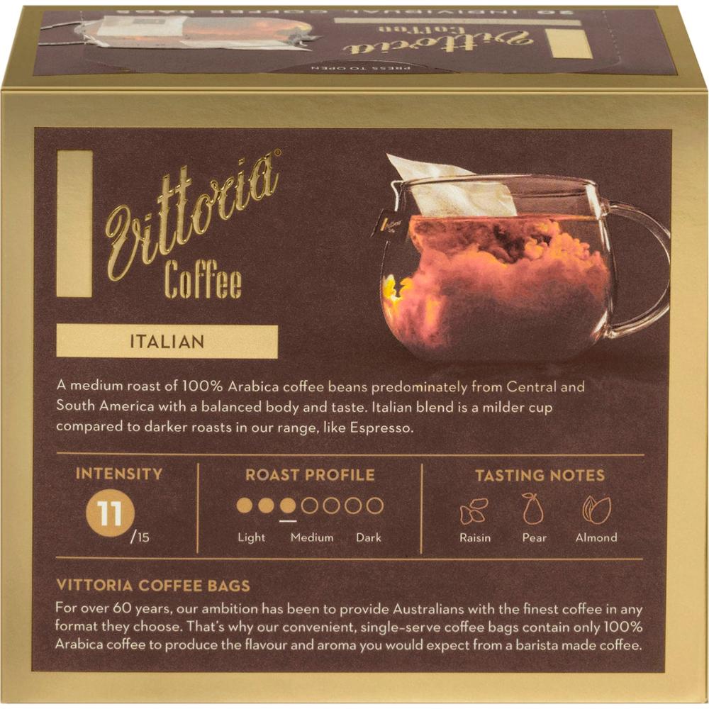 Vittoria Coffee Bags Italian 60 Pack