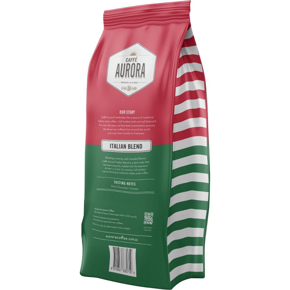 2 x Caffe Aurora Italian Blend Coffee Beans 1kg