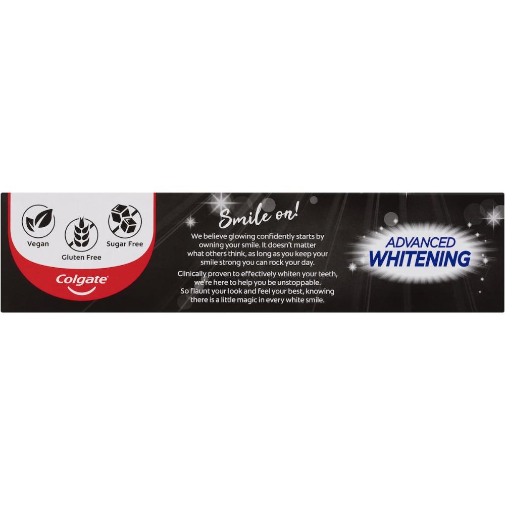5 x Colgate Whitening Toothpaste Advanced Whitening Charcoal 180g
