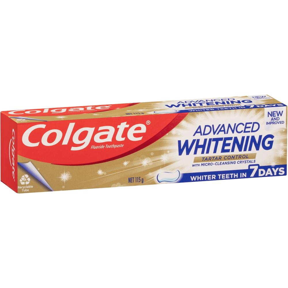 5 x Colgate Whitening Toothpaste Advanced Whiten Tartar Control 115g