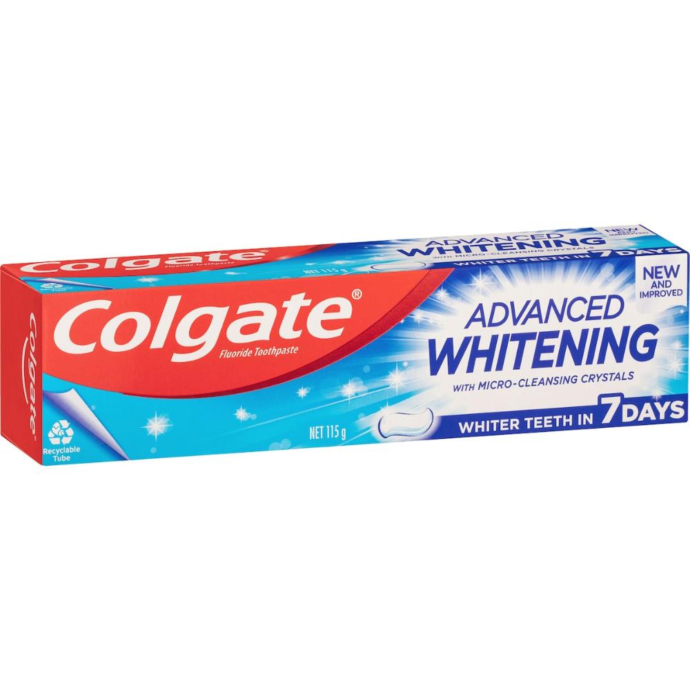 5 x Colgate Whitening Toothpaste Advanced Whitening 115g