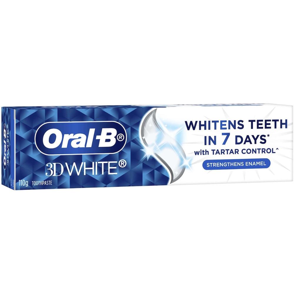 5 x Oral-B 3D White Strengthens Enamel Whitening Toothpaste 110g