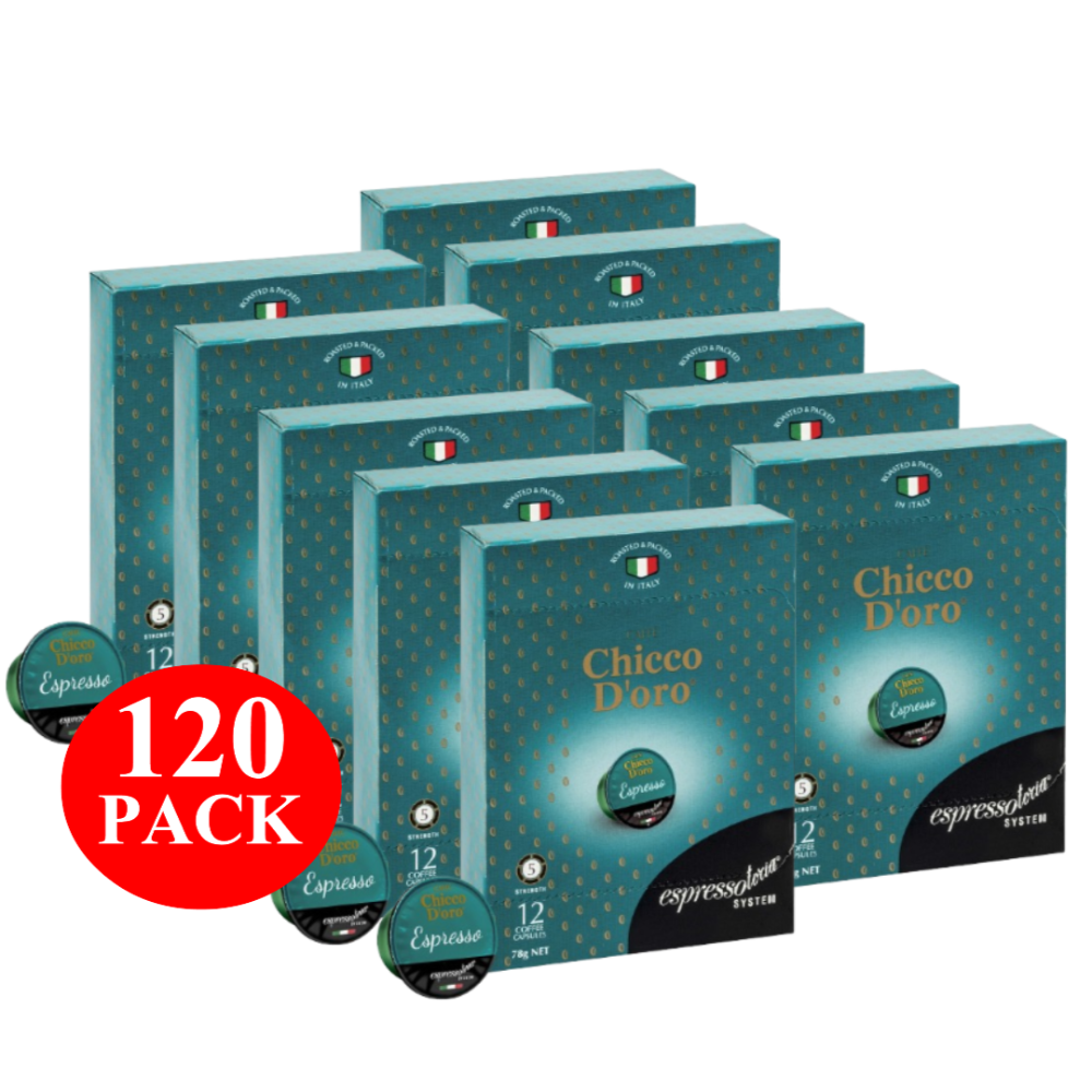 Caffe Aurora Chicco D'oro Espresso Coffee Capsules 120 Pack