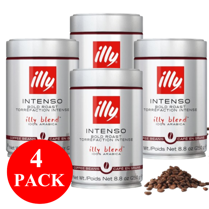 4 x illy Intenso Coffee Beans 250g