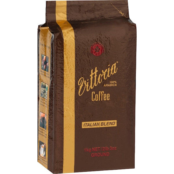 2 x Vittoria Ground Coffee Italian Blend 1kg