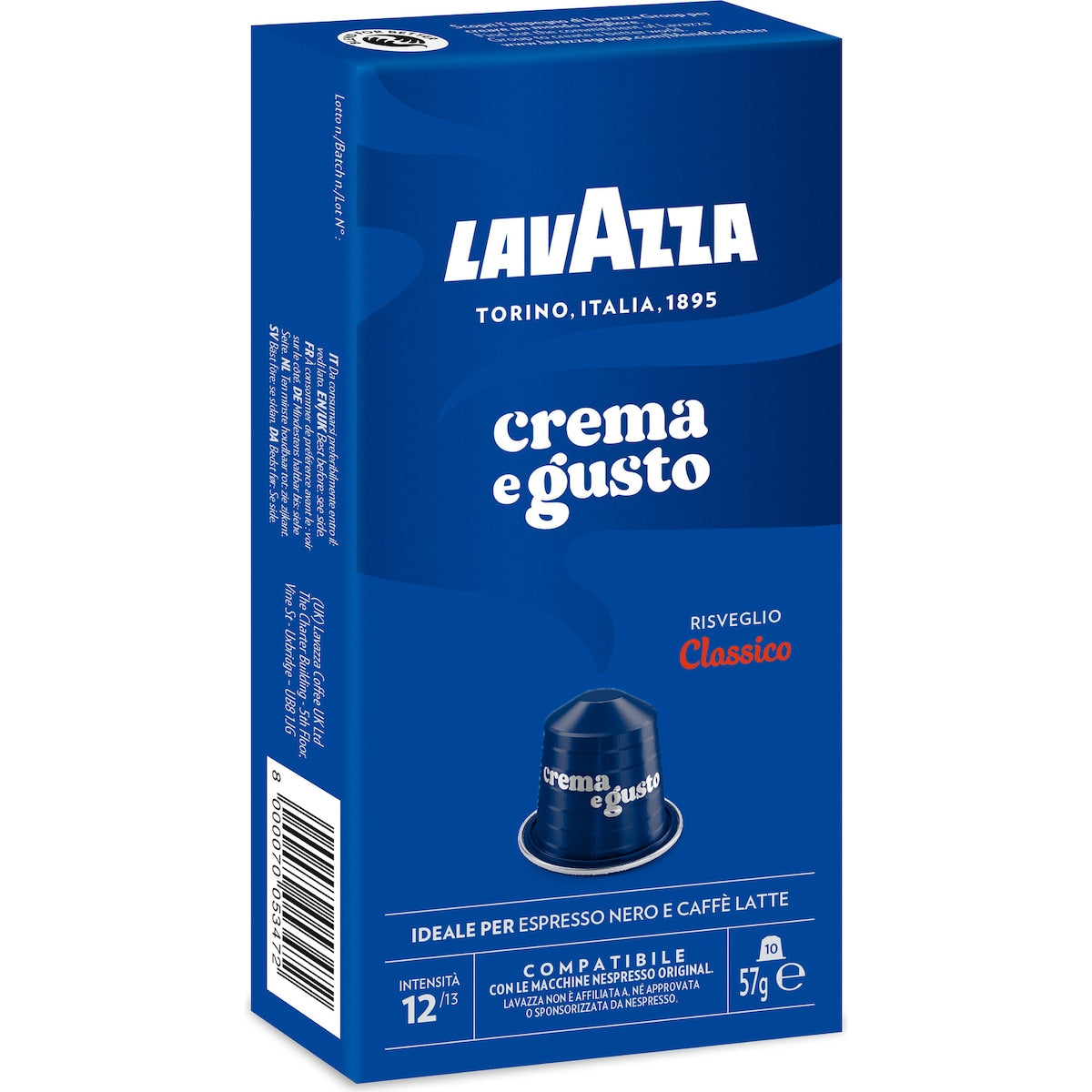Lavazza Crema E Gusto Nespresso Compatible Coffee Pods 50 Pack