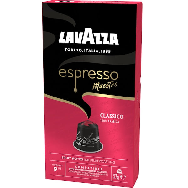 Lavazza Espresso Classico Nespresso Compatible Coffee Pods 50 Pack