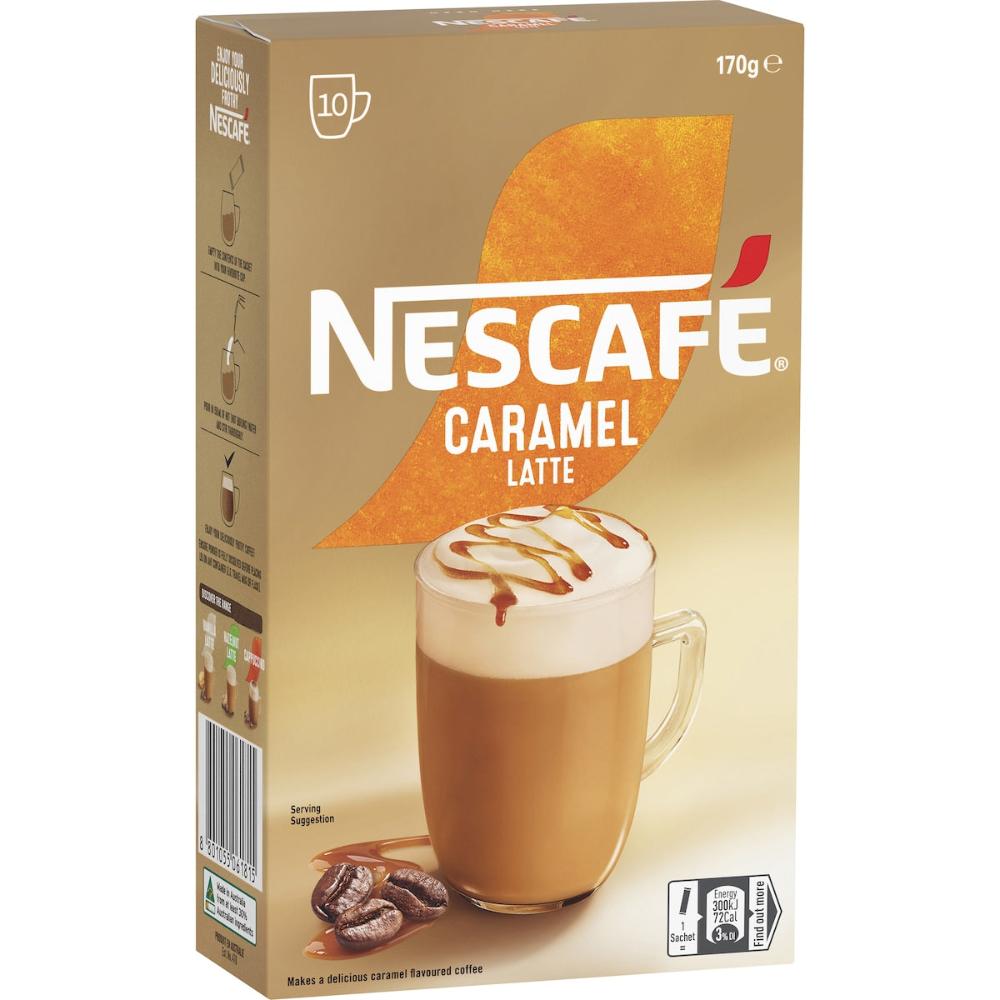 Nescafe Caramel Latte Coffee Sachets 100 Pack