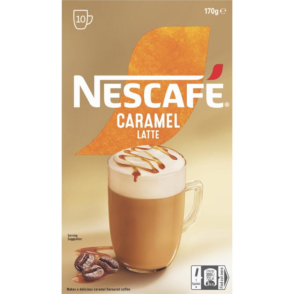 Nescafe Caramel Latte Coffee Sachets 100 Pack