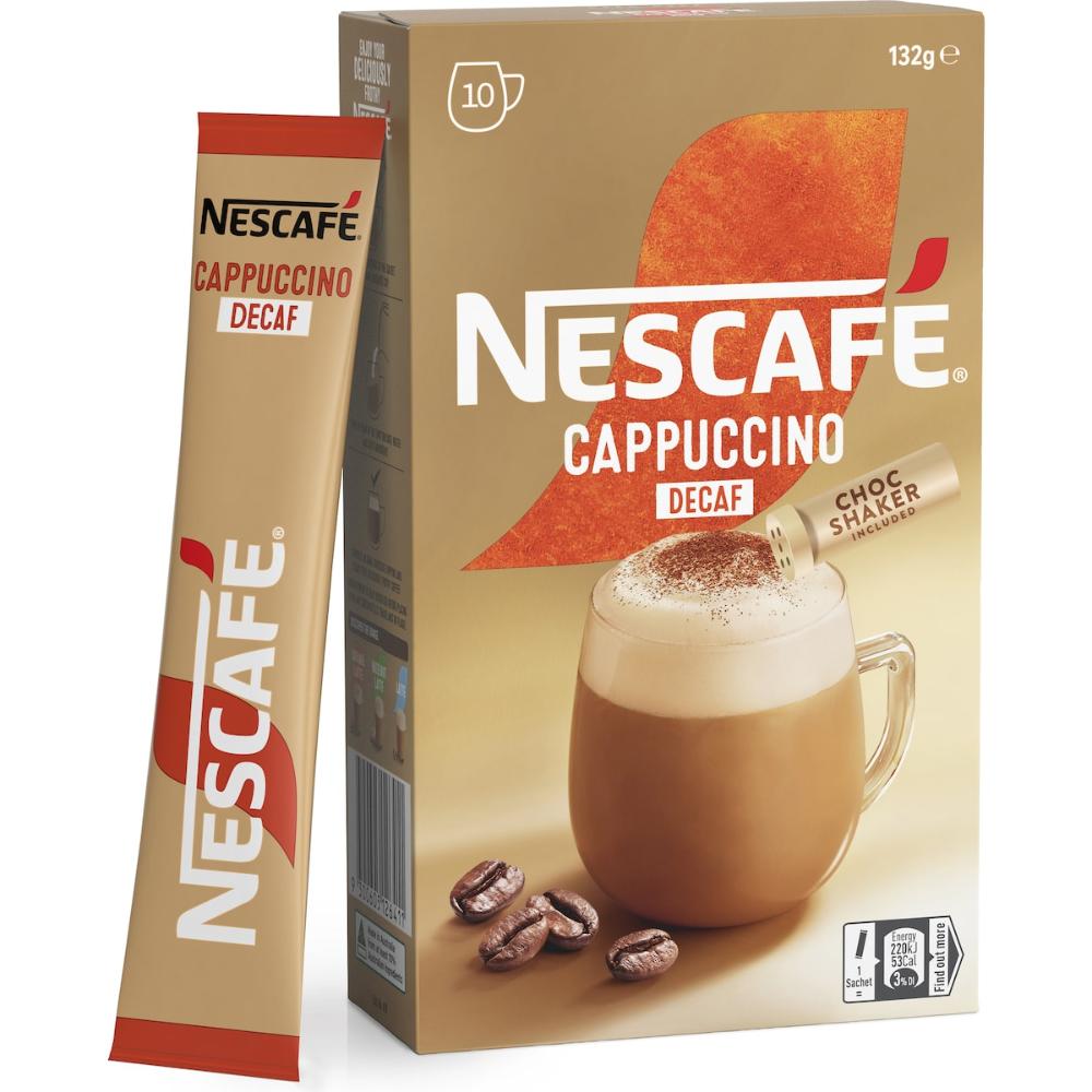 Nescafe Cappuccino Decaf Coffee Sachets 100 Pack