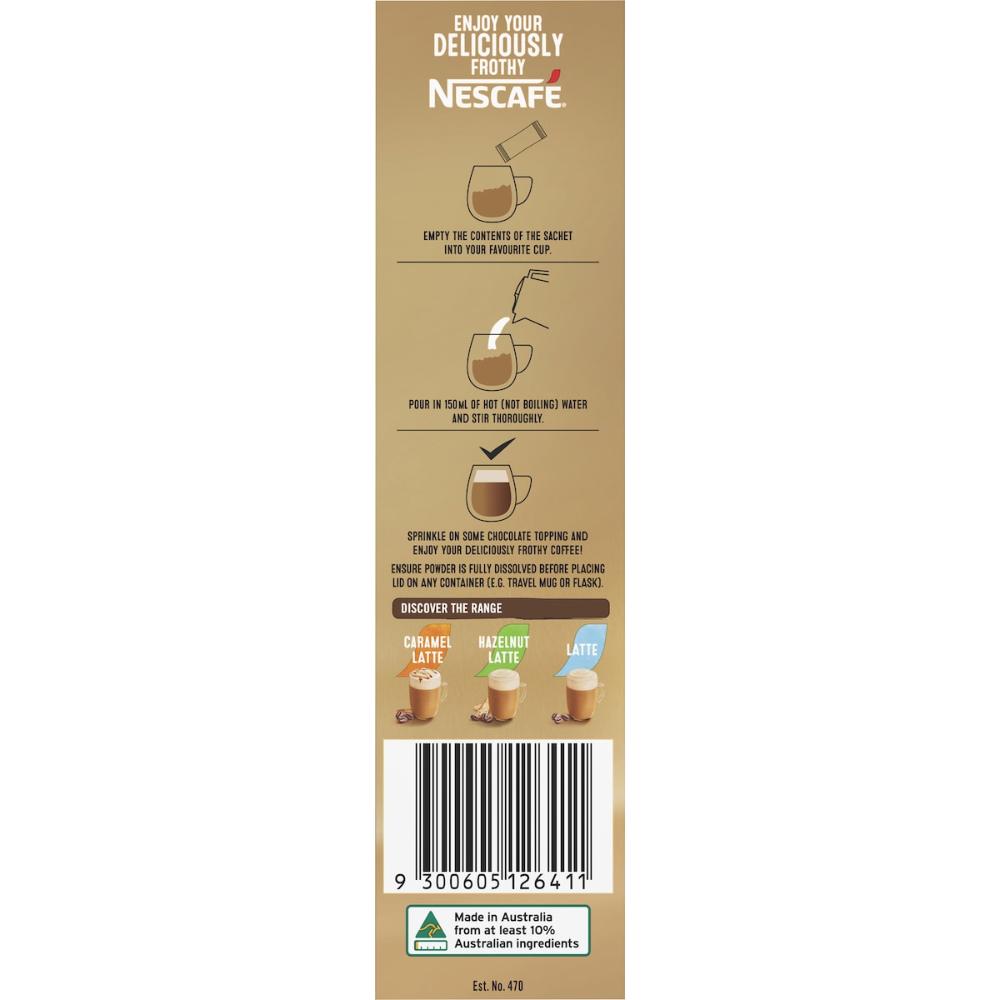 Nescafe Cappuccino Decaf Coffee Sachets 100 Pack