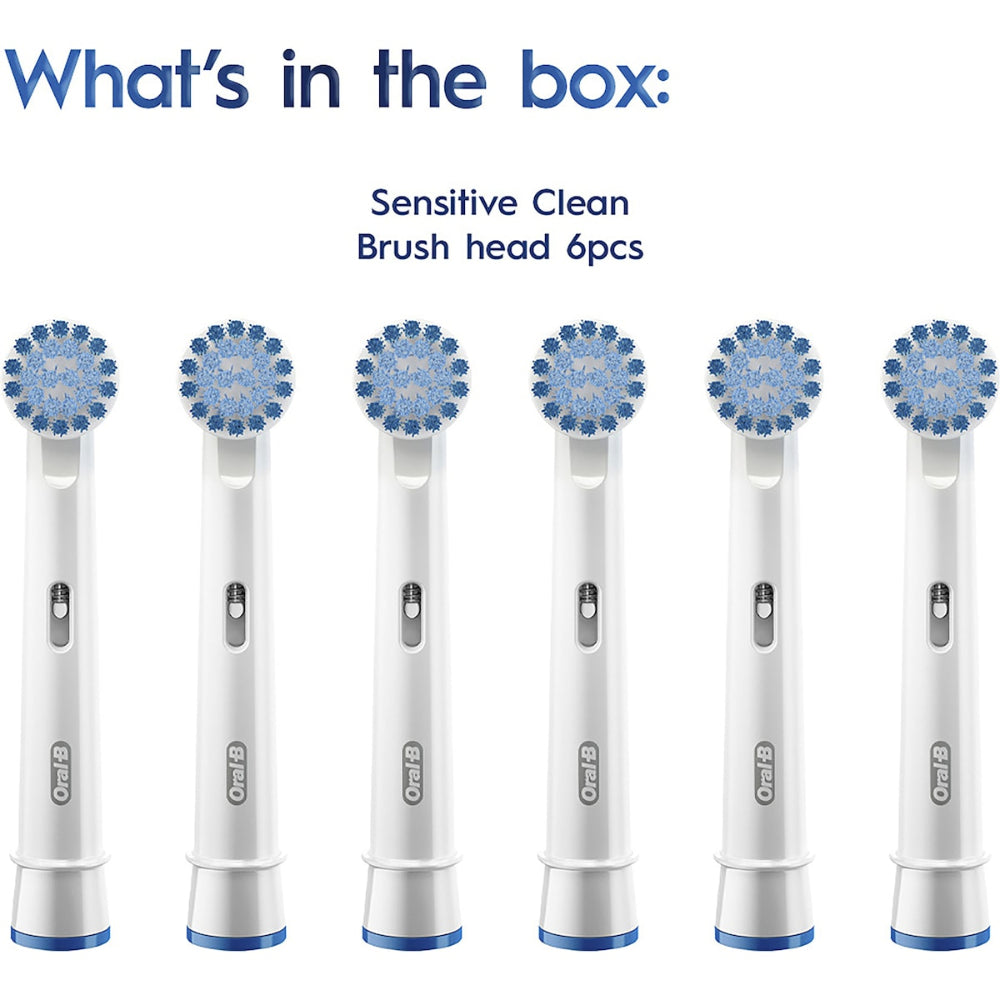 Oral-B Sensitive Clean Extra Soft Bristle Head Refill 6 Pack