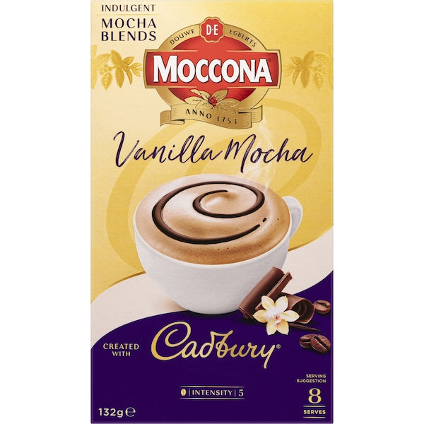 Moccona Vanilla Mocha Coffee Cadbury 40 Pack