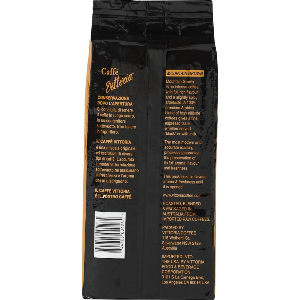 3 x Vittoria Mountain Grown Ground Coffee 500g