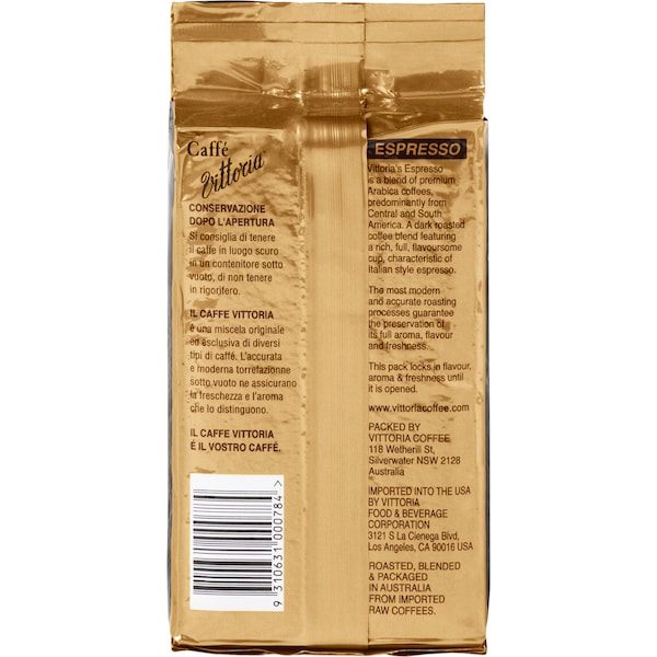 3 x Vittoria Espresso Ground Coffee 200g