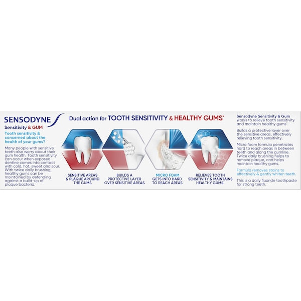 3 x Sensodyne Sensitivity & Gum Whitening Toothpaste 100g