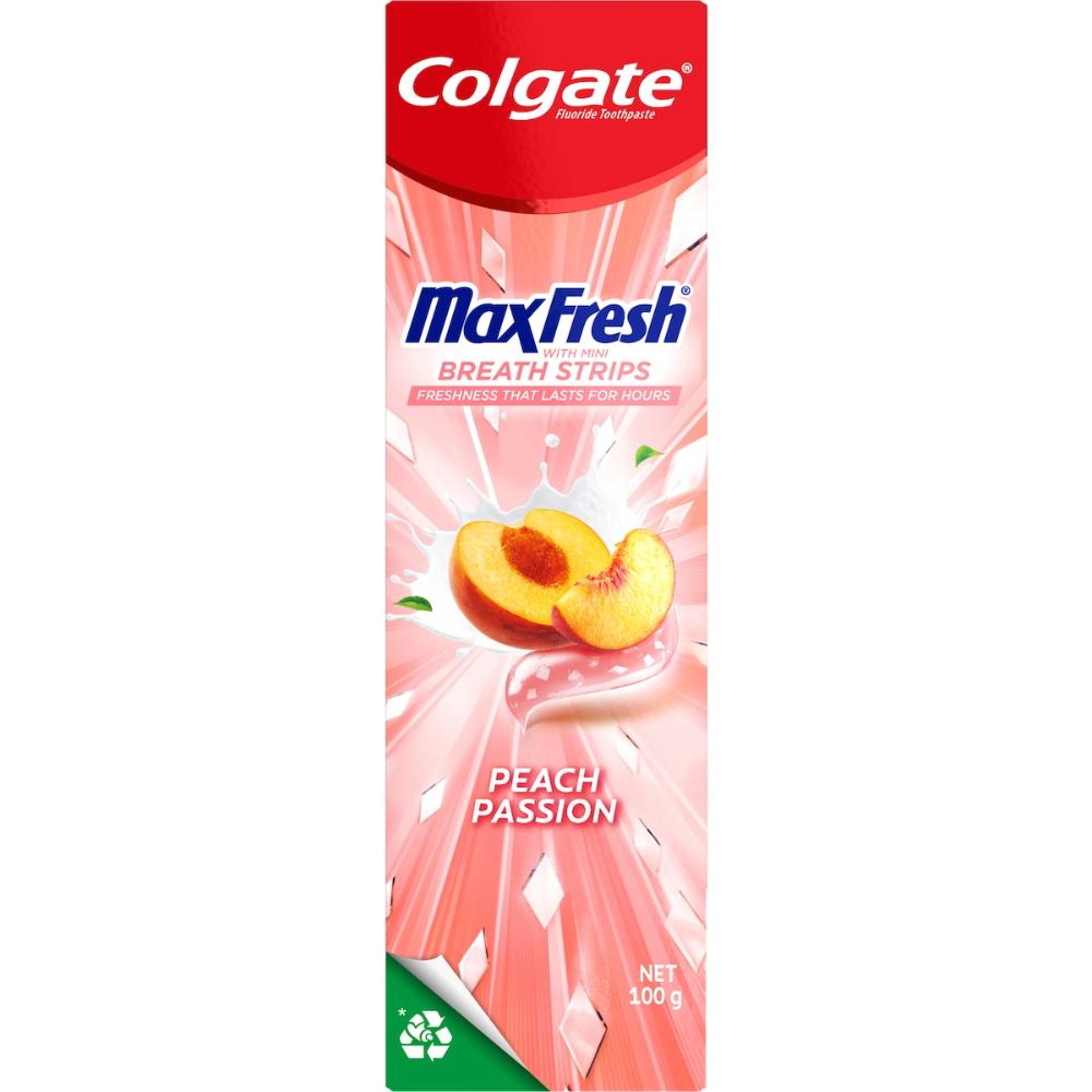 5 x Colgate Max Fresh Toothpaste With Mini Breath Mints Peach Passion 100g