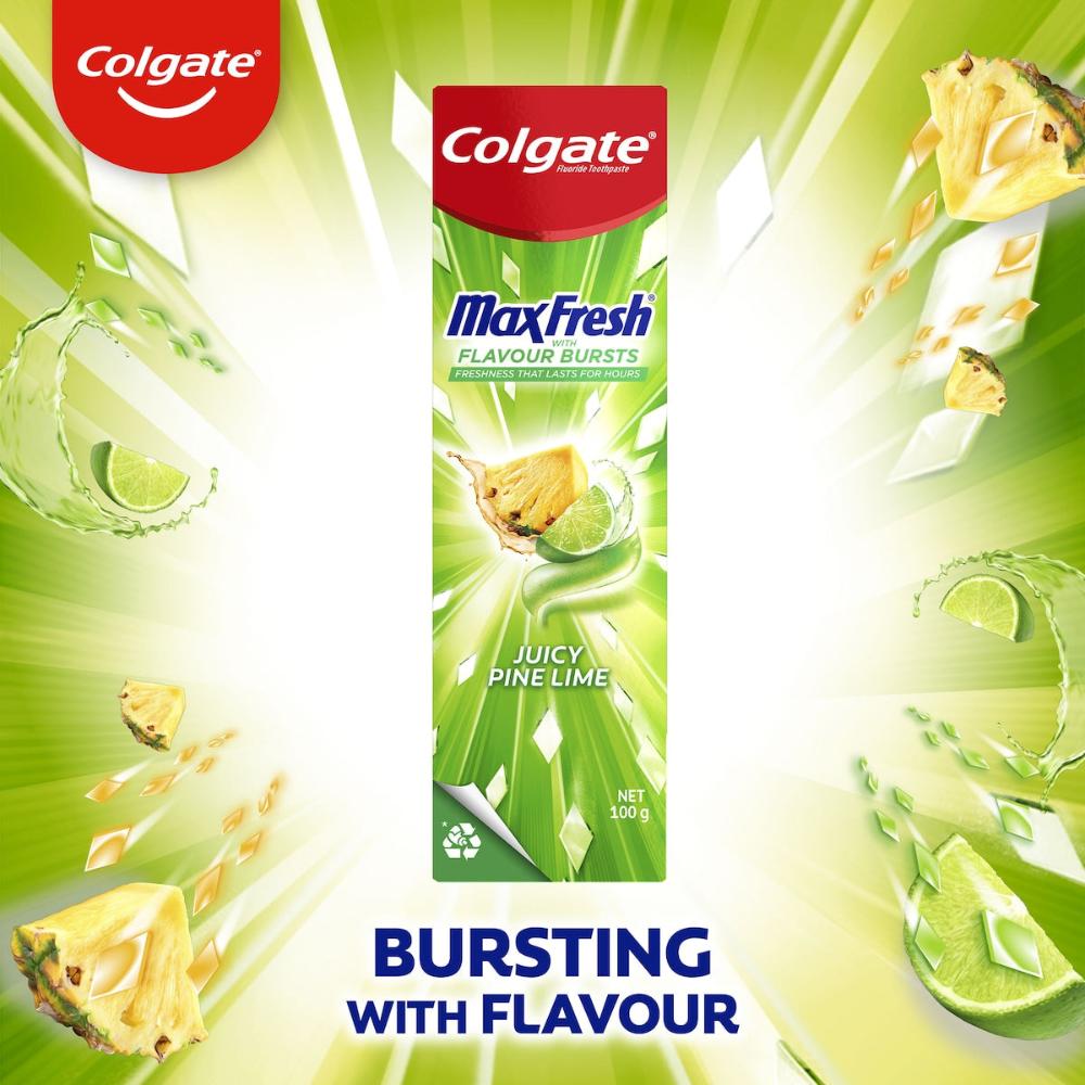 5 x Colgate Max Fresh Toothpaste Juicy Pine Lime 100g