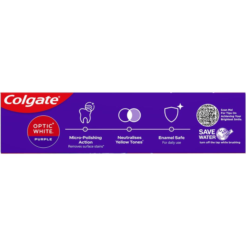5 x Colgate Optic White Purple Whitening Toothpaste 100g