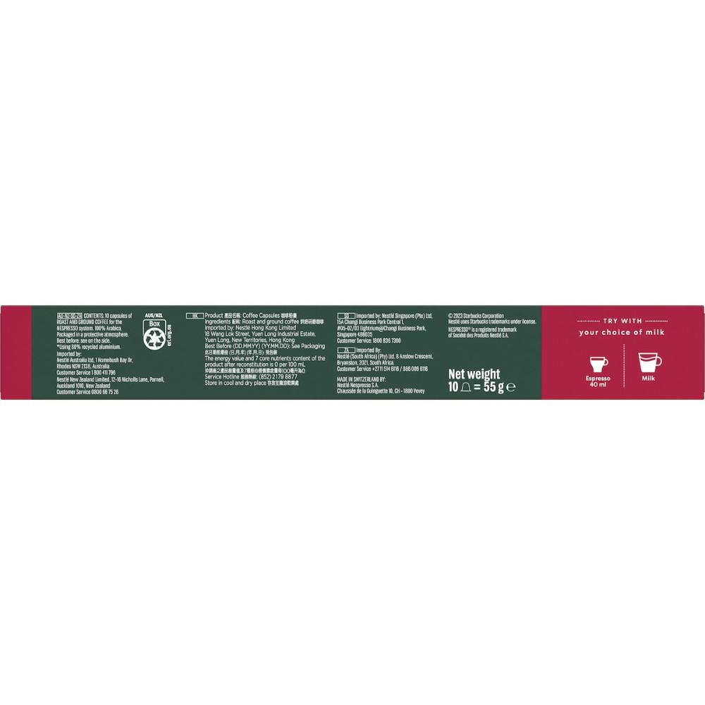 Starbucks By Nespresso Single Origin Sumatra Coffee Pods Capsules 50 Pack