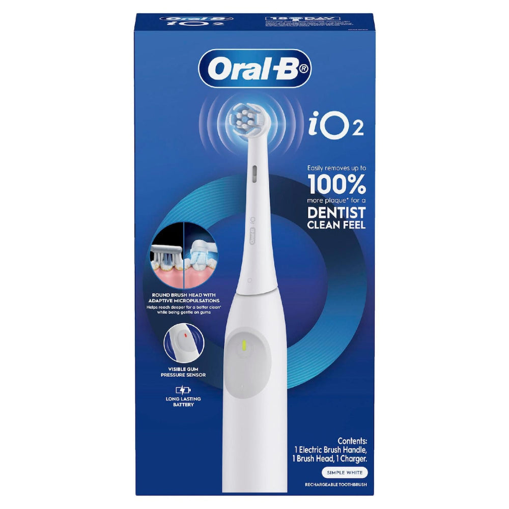Oral-B iO2 Electric Toothbrush Set Simple White each