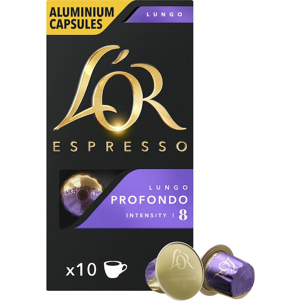 L'or Espresso Lungo Profondo Intensity 8 Coffee Capsules 50 Pack