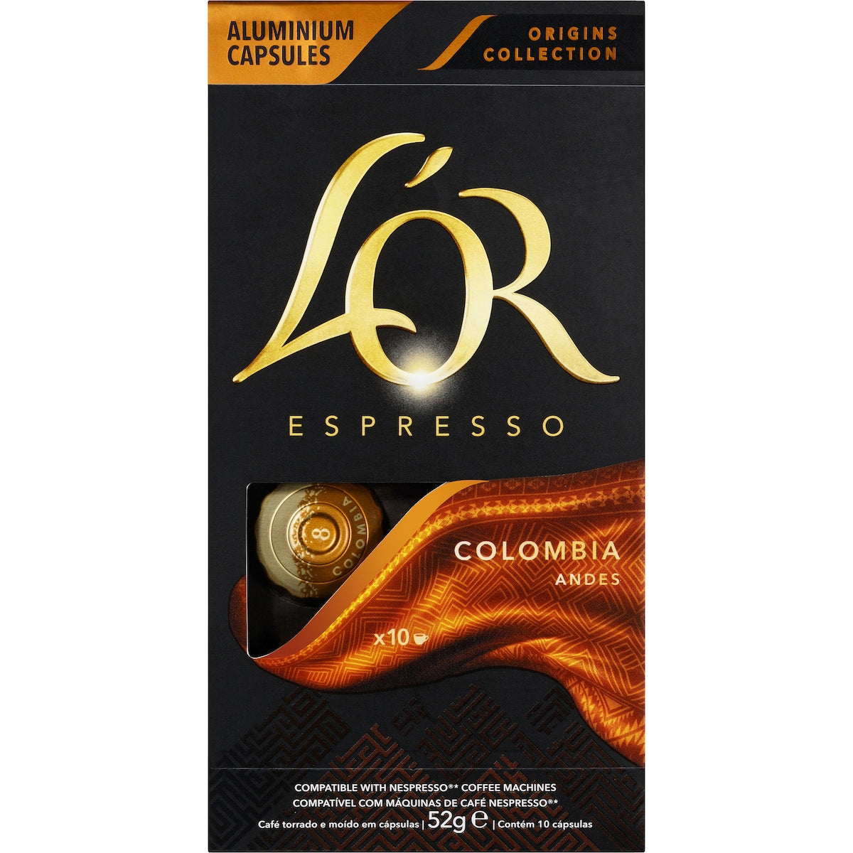 L'or Espresso Colombia Intensity 8 Coffee Capsules 100 Pack