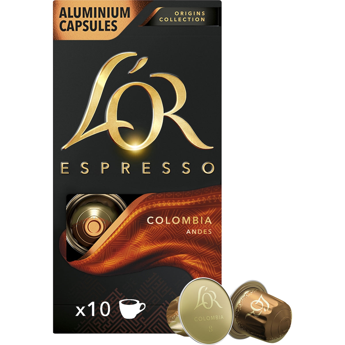 L'or Espresso Colombia Intensity 8 Coffee Capsules 50 Pack