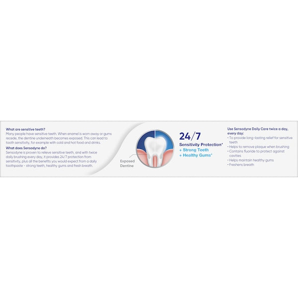 3 x Sensodyne Daily Care Fluoride Toothpaste 100g