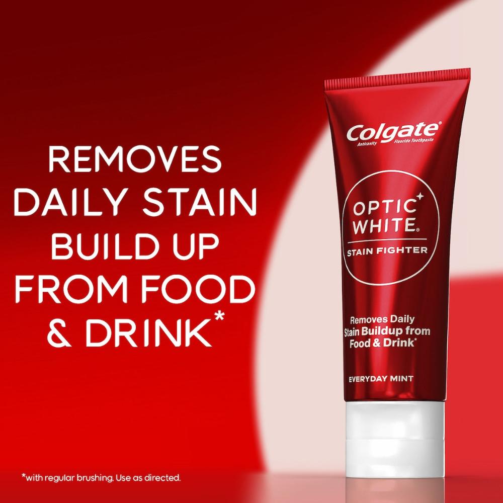 5 x Colgate Optic White Stain Fighter Teeth Whitening Toothpaste 140g