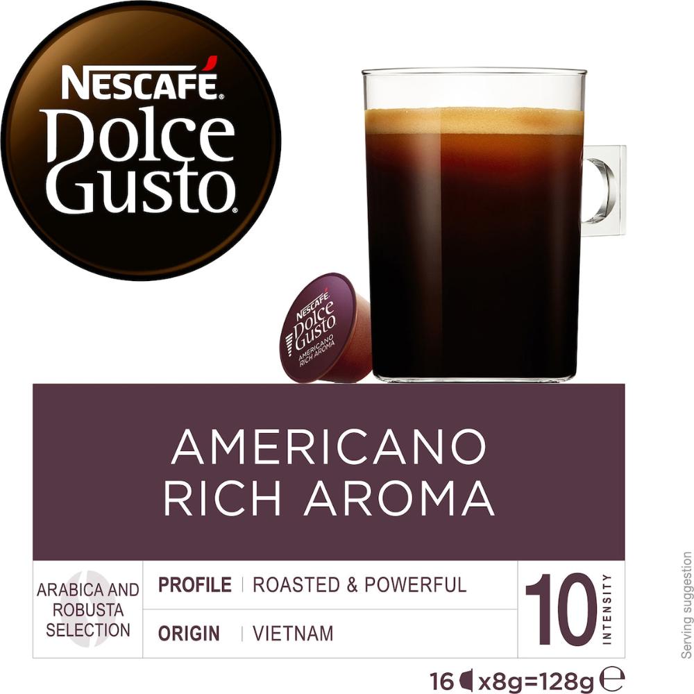 5 x Nescafe Dolce Gusto Americano Rich Aroma Coffee Pods 16 Pack