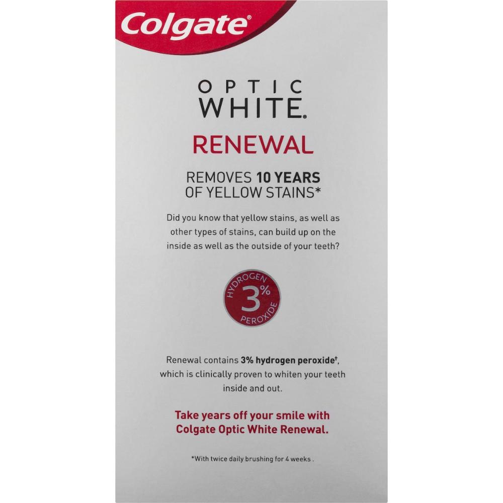 3 x Colgate Teeth Whitening Toothpaste Optic White Renewal Vibrant 85g