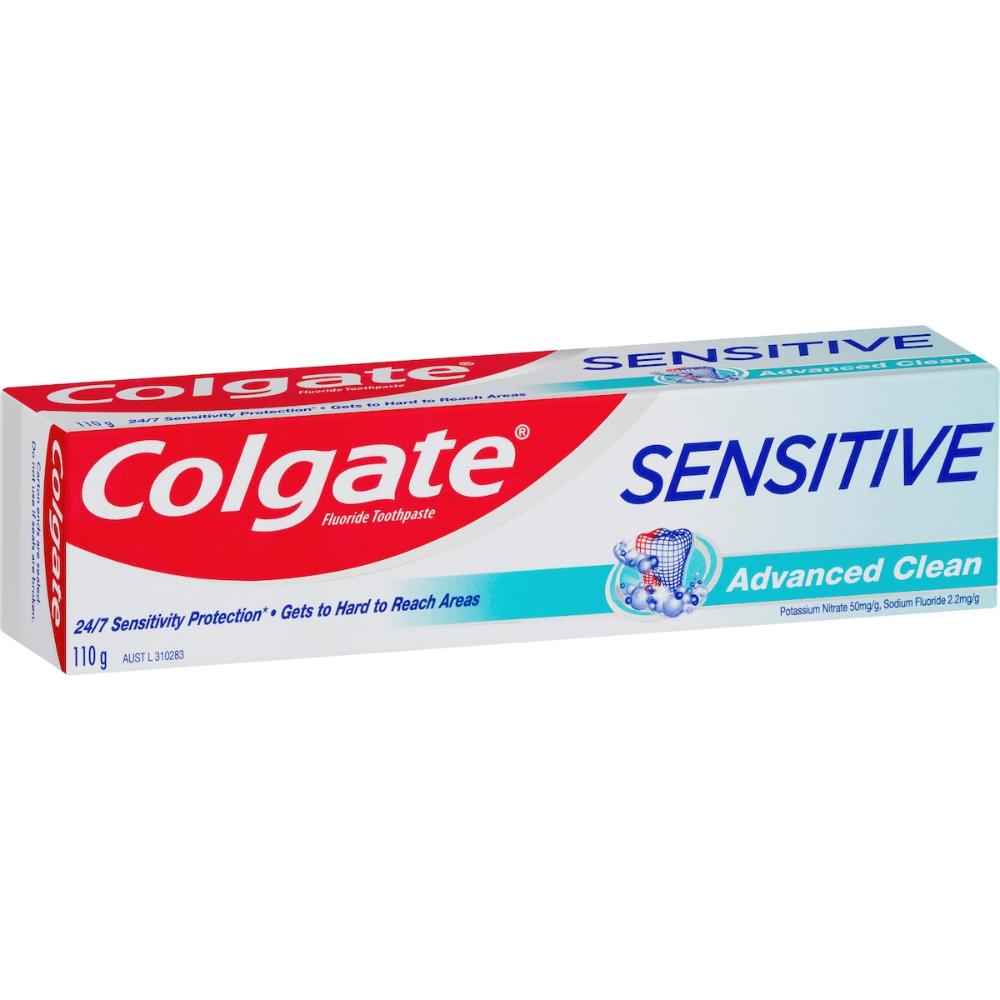 5 x Colgate Sensitive Toothpaste Advanced Clean Fluoride 110g