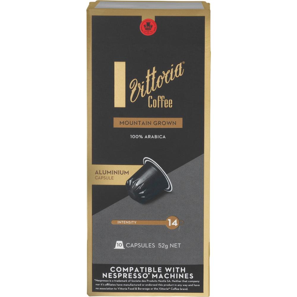 Vittoria Mountain Grown Nespresso Compatible Coffee Capsules 50 Pack