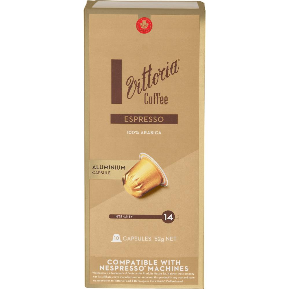 Vittoria Espresso Nespresso Compatible Coffee Capsules 50 Pack