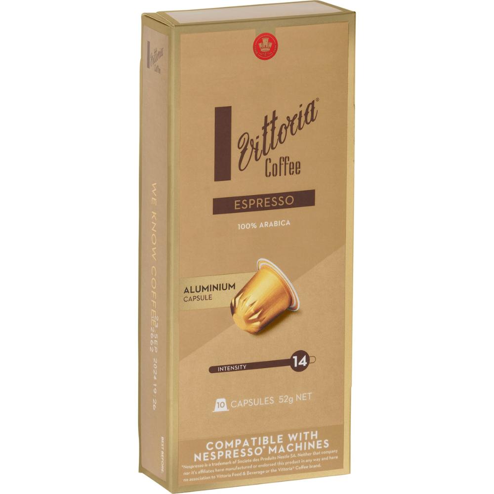 Vittoria Espresso Nespresso Compatible Coffee Capsules 50 Pack