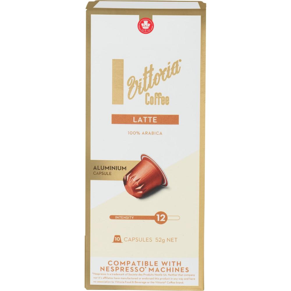 Vittoria Latte Nespresso Compatible Coffee Capsules 100 Pack