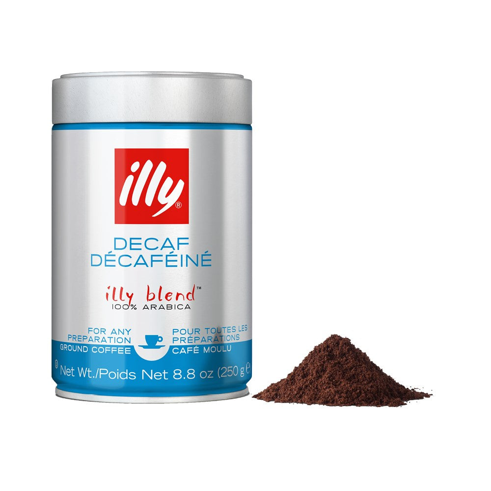 3 x illy Decaf Ground Coffee 250g