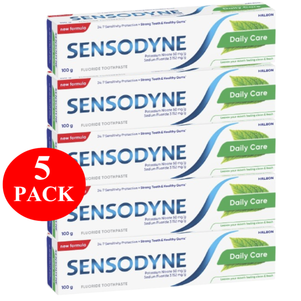 5 x Sensodyne Daily Care Fluoride Toothpaste 100g