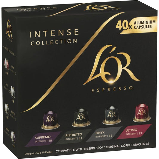 L'or Espresso Intense Collection Variety Coffee Capsules 40 Pack