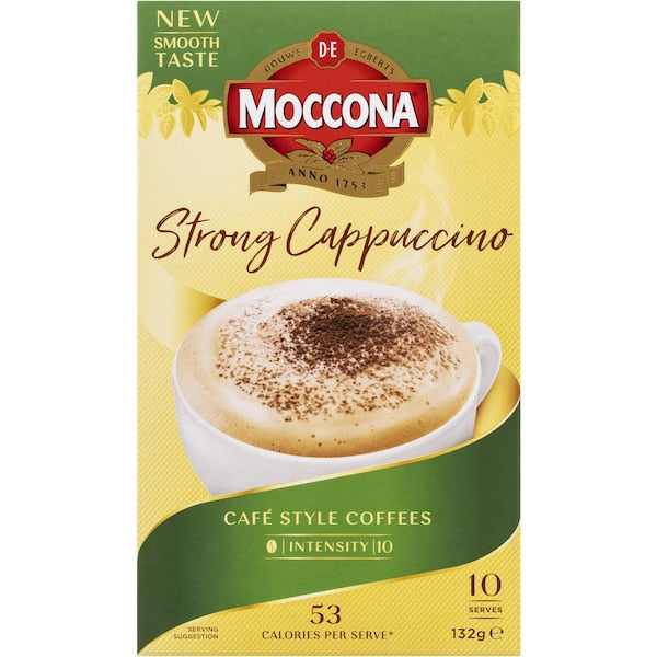 Moccona Coffee Sachets Strong Cappuccino 100 Pack