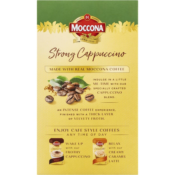 Moccona Coffee Sachets Strong Cappuccino 100 Pack
