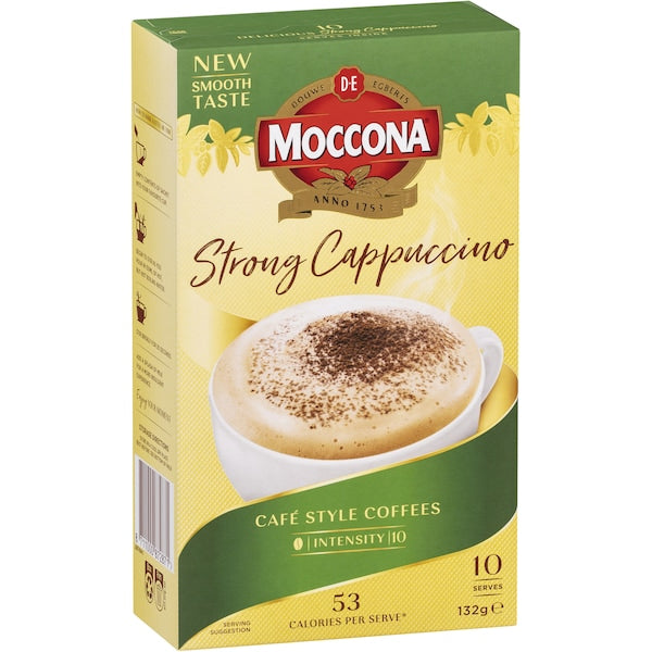 Moccona Coffee Sachets Strong Cappuccino 100 Pack