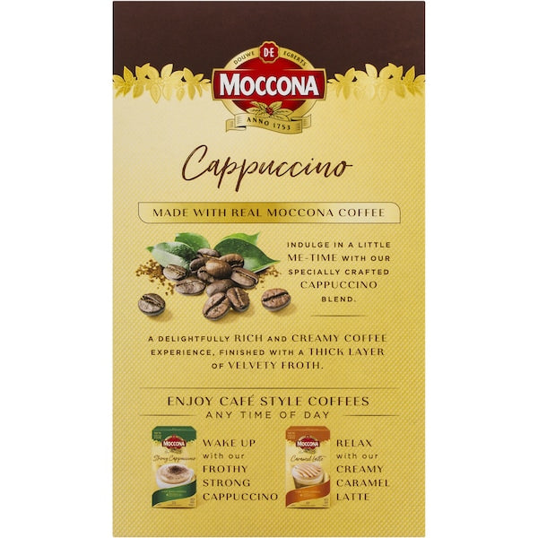 Moccona Coffee Sachets Cappuccino 100 Pack