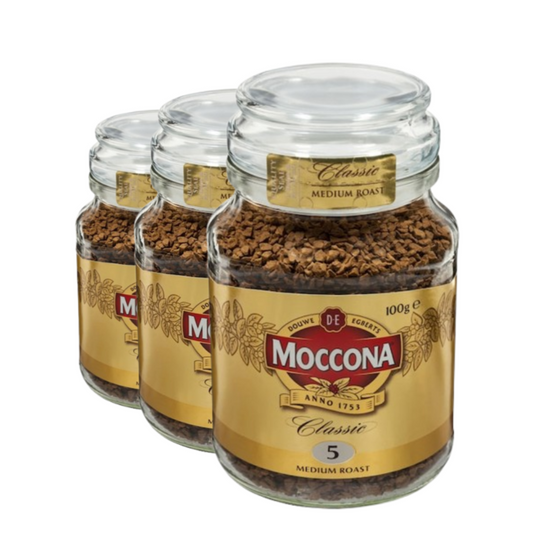 3 x Moccona Freeze Dried Instant Coffee Classic Medium Roast 100g