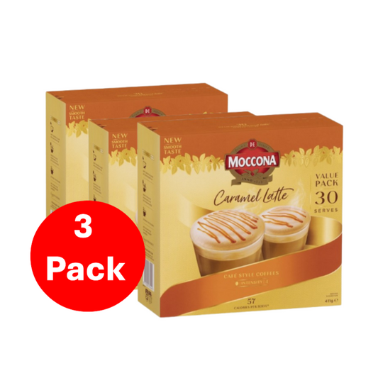 Moccona Caramel Latte Coffee Sachets 90 Pack
