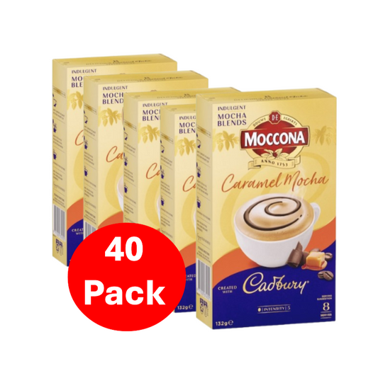 Moccona Cadbury Caramel Mocha Sachets 40 Pack