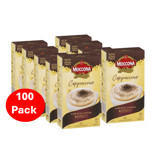 Moccona Coffee Sachets Cappuccino 100 Pack